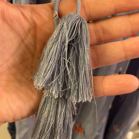 Madewell Button Wrap Midi Dress in Aloha Floral Size 2, Blue - Picture 10 of 11